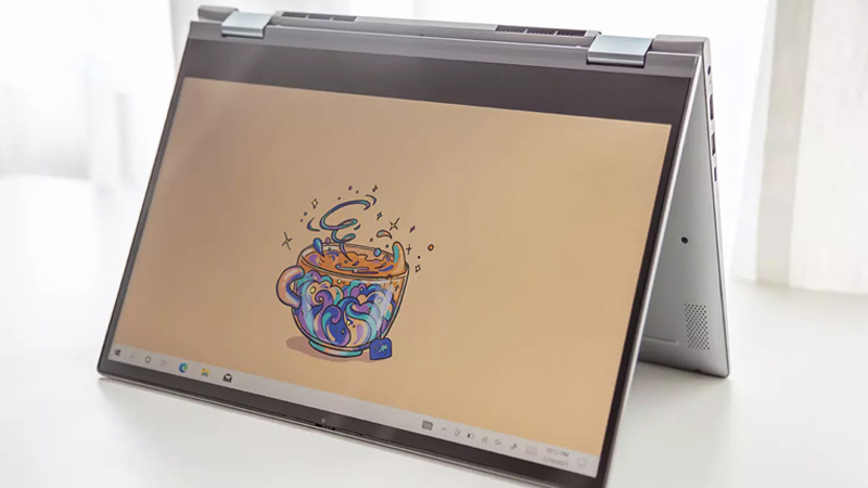 Bản lề xoay 360 và màn hình cảm ứng đa điểm là điểm nổi bật của Dell Inspiron 5406 i5